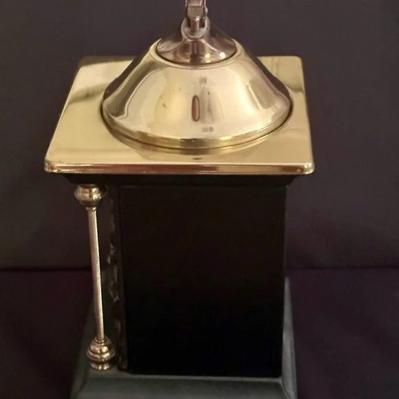 NOS Vintage 1960s Mantel Clock Cigarette holder with Brass Ltr in original box